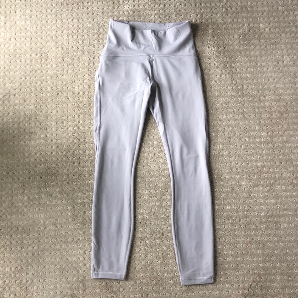 Lululemon lilac workout leggings.